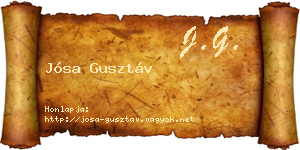 Jósa Gusztáv névjegykártya