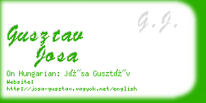 gusztav josa business card